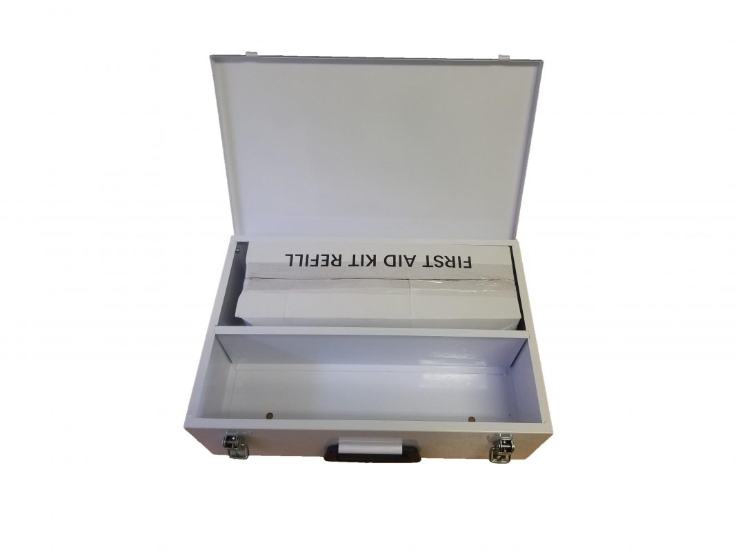 FIRST AID KIT – REGULATION 3 FACTORY KIT – METAL BOX – Afrimedics