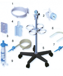 Surgical Suction Flovac Trolley 4 place