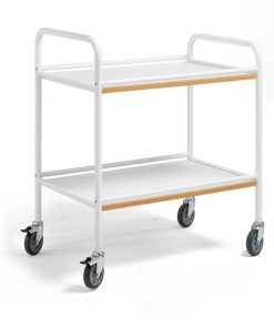 2 tier tea:food trolley coated